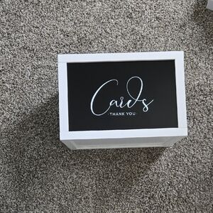 White and Black 'Cards' Decorative Card Box